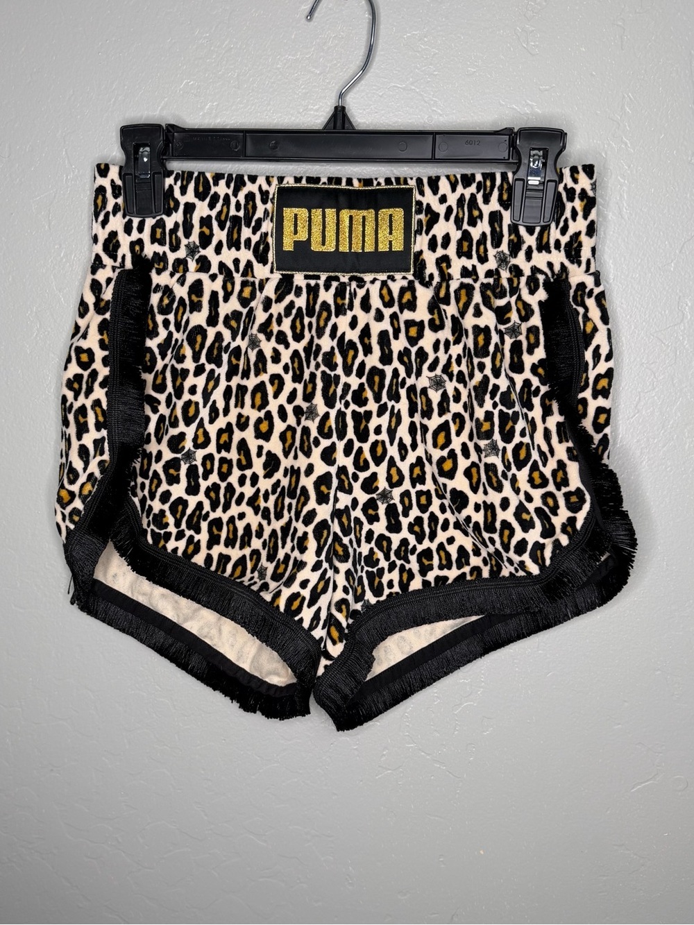 Charlotte Olympia x Puma Women High Waist Leopard Spider Web Print Shorts Size S